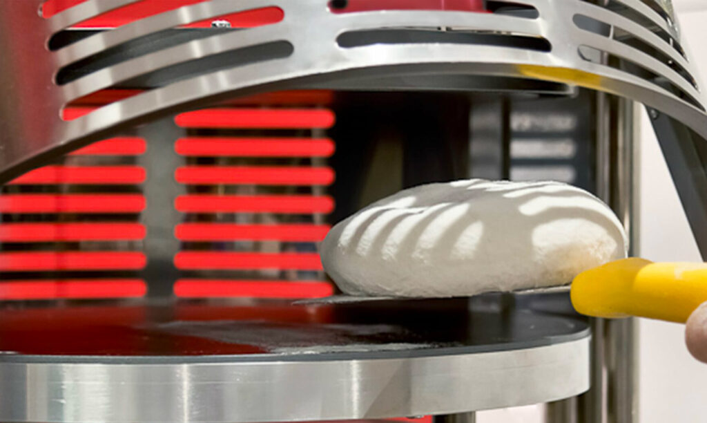 dough press 300-degree ring nut rotation for precise thickness adjustment