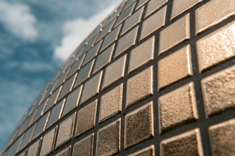 MAM Napoli pizza oven with golden mosaic tile finish in restaurant setting