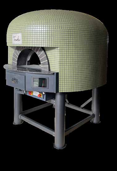 MAM pizza oven with palladiana natural stone finish