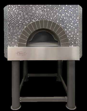 MAM Torino commercial pizza oven with mosaic exterior