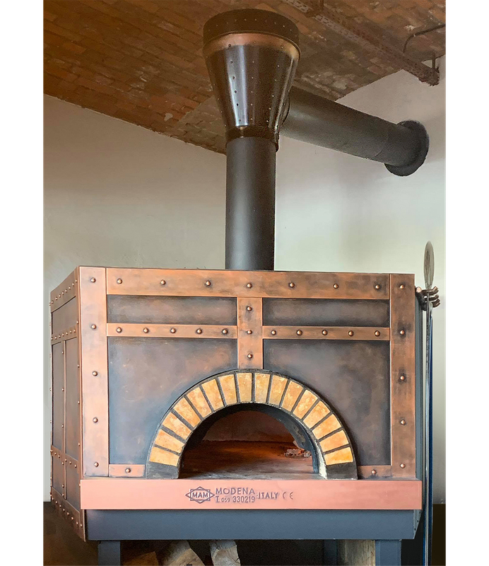 MAM Milano pizza oven with standard smooth white finish and digital touchscreen controls