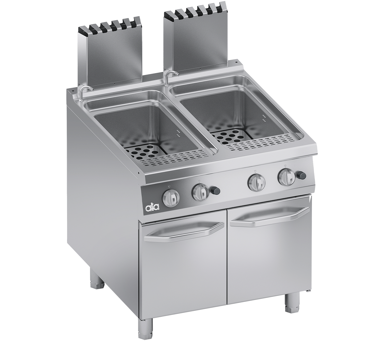 ATA K4GCPP10 gas pasta cooker double tank 40+40 liters