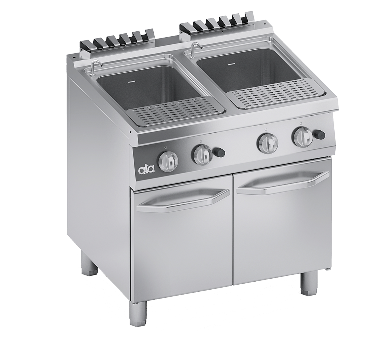 ATA K7GCPP10 gas pasta cooker double tank 26+26 liters