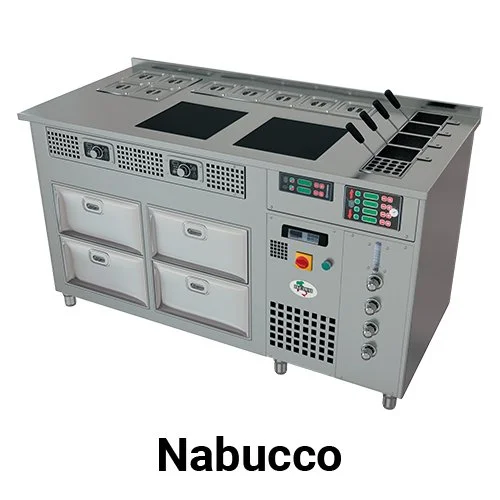 Italgi Pasta Idea Nabucco complete cooking workstation with auto-cooker and induction plates