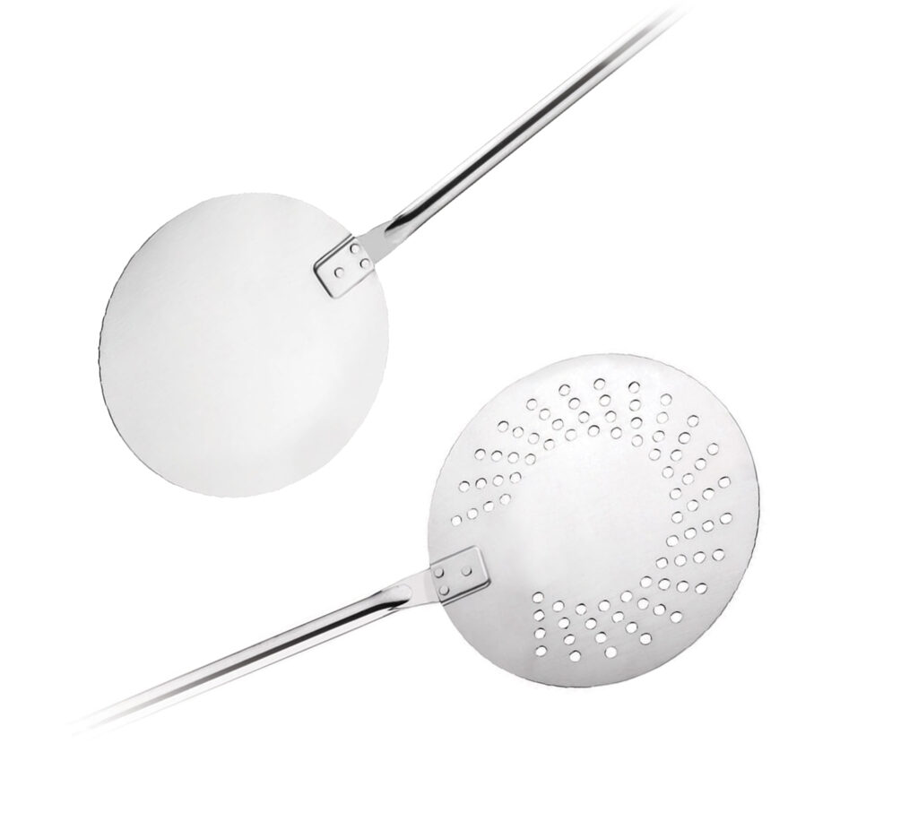 Stainless steel pizza turning peels