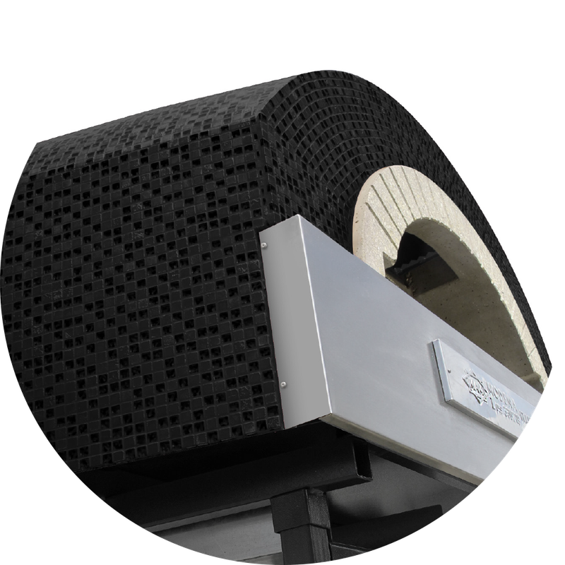 MAM Roma pizza oven with palladiana shaved dome finish