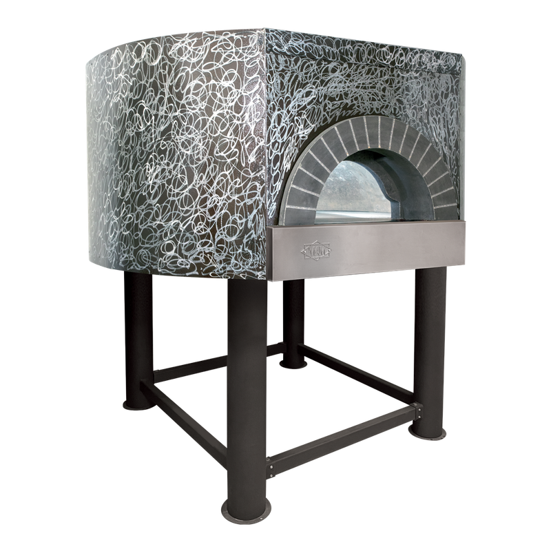MAM Torino pizza oven with Picasso rust corten steel finish